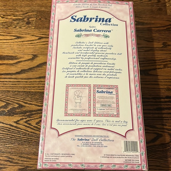 Sabrina Collection By Katrina Morandi 1998 Porcelain Doll - Picture 3 of 9